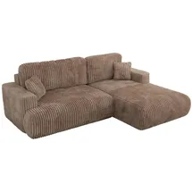 MKS Ecksofa OVO Cord 4-Sitzer Braun