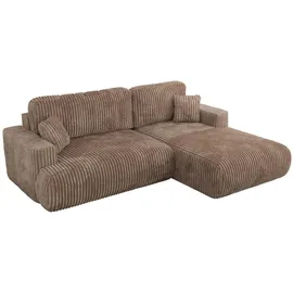 MKS Ecksofa OVO Cord 4-Sitzer Braun