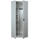 Lüllmann Flügeltürenschrank Kleiderspind Stahl Lagerschrank Werkzeugschrank Lichtgrau 1800 x 800 x 383 mm/545520