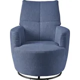 Set One by Musterring Relaxsessel »SO 1450«, mit Dreh- und Wippfunktion, wahlweise mit Hocker erhältlich blau