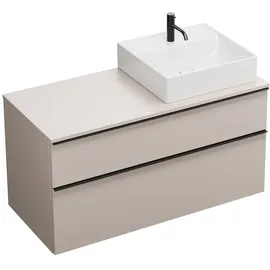 Burgbad Waschtischunterschrank 2 Schubladen 120 x 0 x 0 cm Lichtgrau Matt