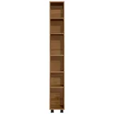 WELLTIME Hochschrank WELLTIME "Trento, Badmöbel, Badregal, Regal, Breite 25 cm", braun (wotaneiche), B:25cm H:180cm T:25cm, Schränke, Hochschrank, Standregal, Badezimmer-Regal, für viel Stauraum