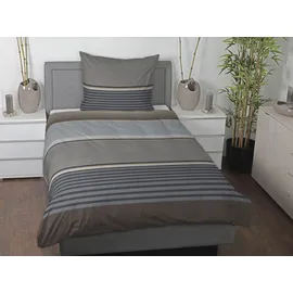 Casatex Bettwäsche Orsa Braun Grau | Gr.: 200x220 (2x 80x80 cm,