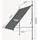 pro.tec Klemmmarkise Stem 150 cm grau