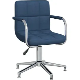 vidaXL Esszimmerstuhl Drehbar Polyester blau