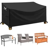 Luxuskollektion Schutzhülle für Gartenbank 600D Oxford Wasserdicht UV-Beständig 185x69x65/96cm