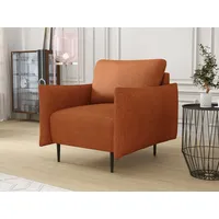 MIRJAN24 Sessel Lambi, Schwarze Metallfüße, 98x90x85 cm orange