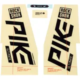 RockShox Gabel Decalkit, Pike Ultimate 27.5 ́ ́/29 ́ ́ 2021 Aufkleberset - Gloss Black für silber