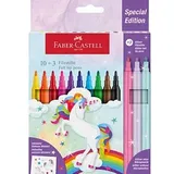 Faber-Castell AKTION: FABER-CASTELL Einhorn Filzstifte farbsortiert, 13 St. + GRATIS Einhornsticker