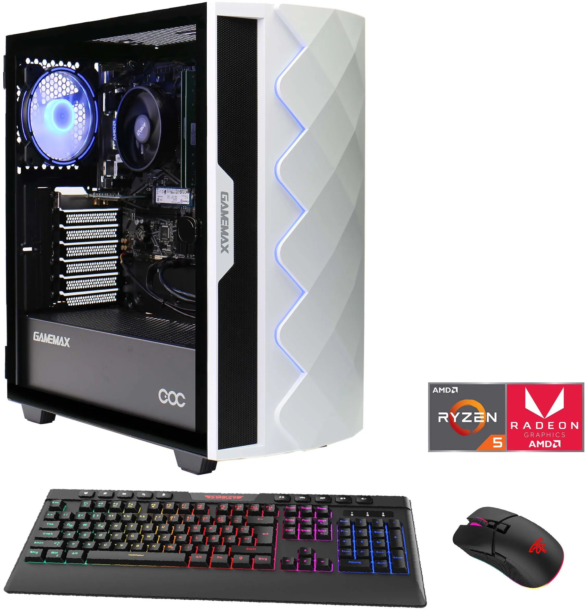 GAMEMAX PC "Multimedia-PC Diamond WT 6980" Computer Windows 11 Gr. Microsoft Windows 11 Home (64 Bit), 16 GB RAM 1000 GB SSD, weiß Einzel-PCs