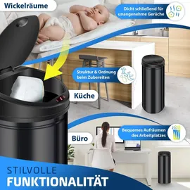 Kesser Automatik Sensor Mülleimer 40 l Schwarz