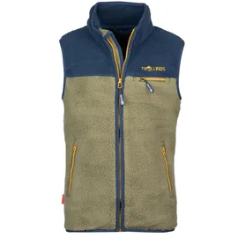 TROLLKIDS Hemsedal Weste Moss/Blau 164