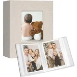 luxuskollektion Fotoalbum Leinen Cover 10x15 Fotos 2er Pack, Einsteckalbum