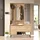 [en.casa] Vesanto Kompaktgarderobe 178x112x36 cm Eiche/braun