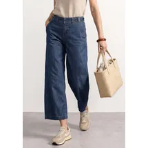 STREET ONE High Waist Wide Leg Jeans im Loose Fit Dark Blue Washed 28 - 28W / 26L
