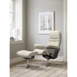 Stressless Stressless® »Sunrise«, (Set, Relaxsessel mit Hocker), mit Hocker, mit Cross Base, Größe S, M & L, Holzakzent Wenge, beige