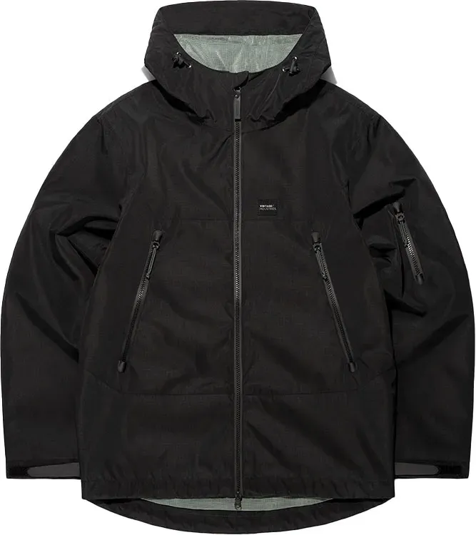 Vintage Industries Otto, veste textile imperméable - Noir - XL