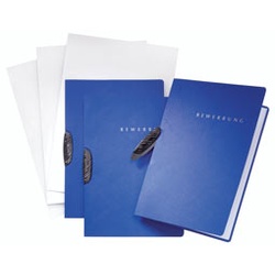 Bewerbungsmappe SWING blau 2-teilig mit Kunststoffklemme  3er-SET
