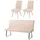 MCW Esszimmer-Set MCW-G55, 2er-Set Stuhl + Sitzbank 180cm, Edelstahl gebürstet Stoff/Textil Chenille ~ creme