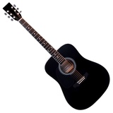 Classic Cantabile WS-10BK-LH Westerngitarre schwarz Linkshänder-Modell