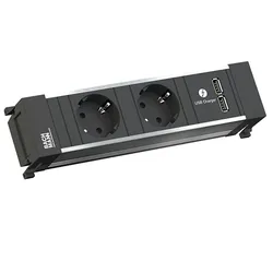 BACHMANN POWER FRAME 2xCEE7/3 USB Chargr, Strom 2,0m AEH