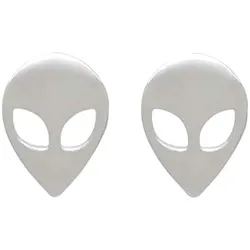 Gemshine Ohrstecker ALIEN UFO Ohrringe   Grau Damen 