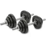 Sevico Hantelset aus Gusseisen, verstellbar, Hantel Set 2er Kurzhantelset 2 x 10kg Hantelstangen Gewichtsset mit Verbindungsstange für Männer und Frauen, Fitnesstraining, Gewichtheben für Zuhause