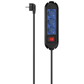 Hama Steckdosenleiste 3-fach 1,5 m Schwarz/Blau 1 St.