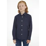 Tommy Hilfiger Kids Solid Langarmhemd Twilight Navy 8 Jahre