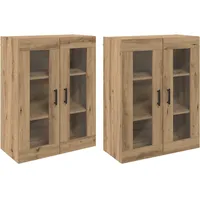 vidaXL Wandmontierte Schränke 2 pcs Artisan-Eiche 69,5 x 34 x 90 cm
