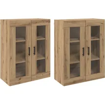 vidaXL Wandmontierte Schränke 2 pcs Artisan-Eiche 69,5 x 34 x 90 cm
