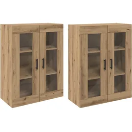 vidaXL Wandmontierte Schränke 2 pcs Artisan-Eiche 69,5 x 34 x 90 cm