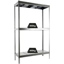 Proregal Schwerlastregal Big Metal Yeti Three HxBxT 200 x 180 x 60 cm Fachlast 400 kg Verzinkt