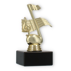 Pokal Kunststofffigur Note gold auf schwarzem Marmorsockel 13,3cm