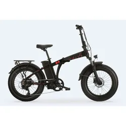 MBM Elektro-Kompaktfahrrad / Faltrad N-VER FOLDING  20 Zoll, black-red