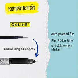 Online Schreibgeräte Kugelschreiber Gelmine Grün 0,7 mm 3 St.