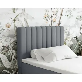 panda möbel Boxspringbett 90x200 EVEREST, mit Topper, mit Bettkästen, Einzelbett, , Panda Möbel - Grau