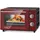 Woltu Minibackofen 10 Liter, 650 Watt Toasterofen, Kleiner elektrischer Backofen, 100-230 °C, 60 Min, Ober- und Unterhitze, mit Backblech Grillrost Entnahmegriff, Rot+Schwarz