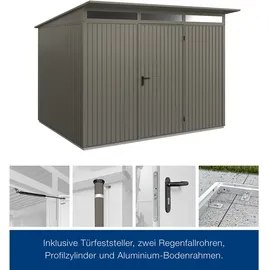 Hörmann Berry Gerätehaus 3,13 x 2,83 m Quarzgrau