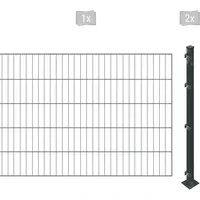 Arvotec Einstabmattenzaun ARVOTEC "ESSENTIAL 100 zum Einbetonieren", grau (anthrazit), H:100cm, Stahl, Kunststoff, Zaunelemente, Zaunhöhe 100 cm, Zaunlänge 2 - 60 m