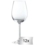 BOHEMIA SELECTION Weißweingläser 12er Set SIMPLY, 340 ml - Glas - 12er Set