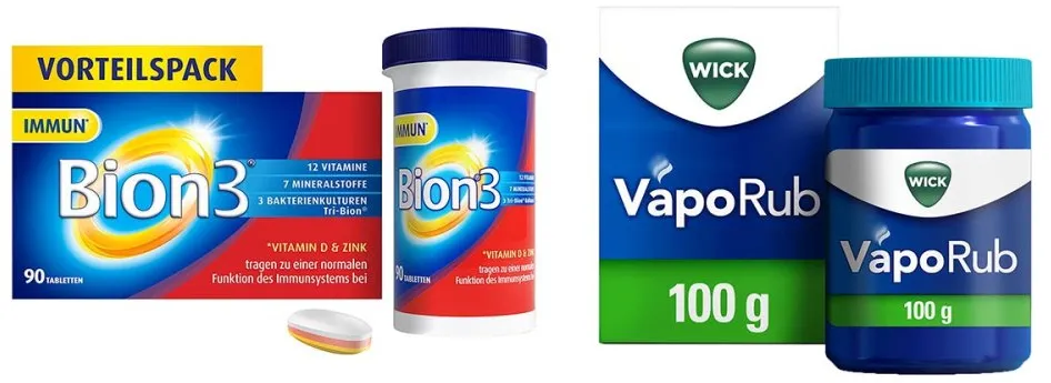 Bion 3 Immun Tabletten 90 stk + Wick Vaporub Erkältungssalbe 100