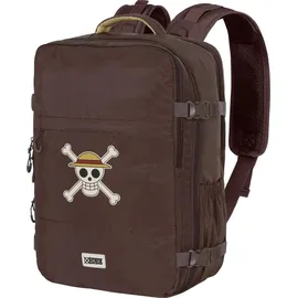 One Piece Skull-Großer Mercury Handgepäck Rucksack 47x23x33cm, Braun, Kapazität 35 L