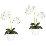Creativ green Kunstpflanze Phalaenopsis Orchidee, Creativ green, Höhe 50 cm weiß
