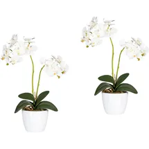 Creativ green Kunstpflanze Phalaenopsis Orchidee, Creativ green, Höhe 50 cm weiß