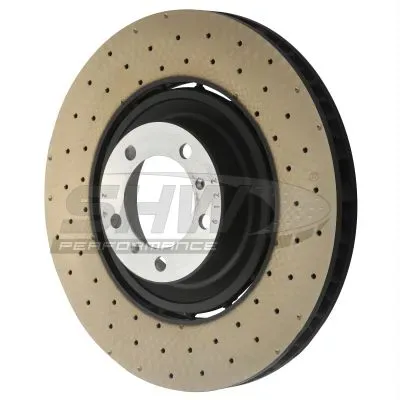 SHW PERFORMANCE Bremsscheibe pfl49215 Vorderachse links gelocht/genoppt 408mm 36mm für Porsche