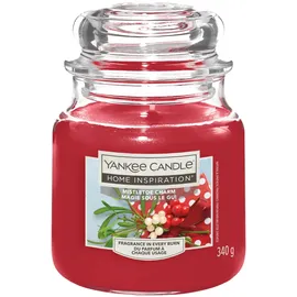 Yankee Candle Mistletoe Charm Duftkerze 340 g rot