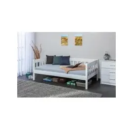 Interlink Kinderbett Sintro 90 x 200 cm Kiefer massiv weiß lackiert
