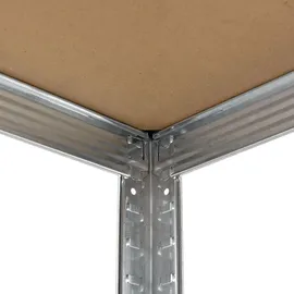 Juskys Lagerregal Metall 180 x 90 x 40 cm Silber