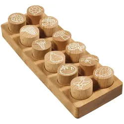 COLOP 165226, Rund, Gummi, Holz, Holz, 3 cm